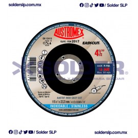 DISCO DE CORTE 4 1/2? PARA INOX COD. AUS 2017